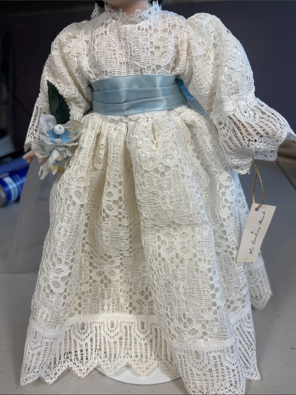 Danberry Mint Mary Bride of the 1950s Porcelain Doll w Tag Lace Wedding Dress